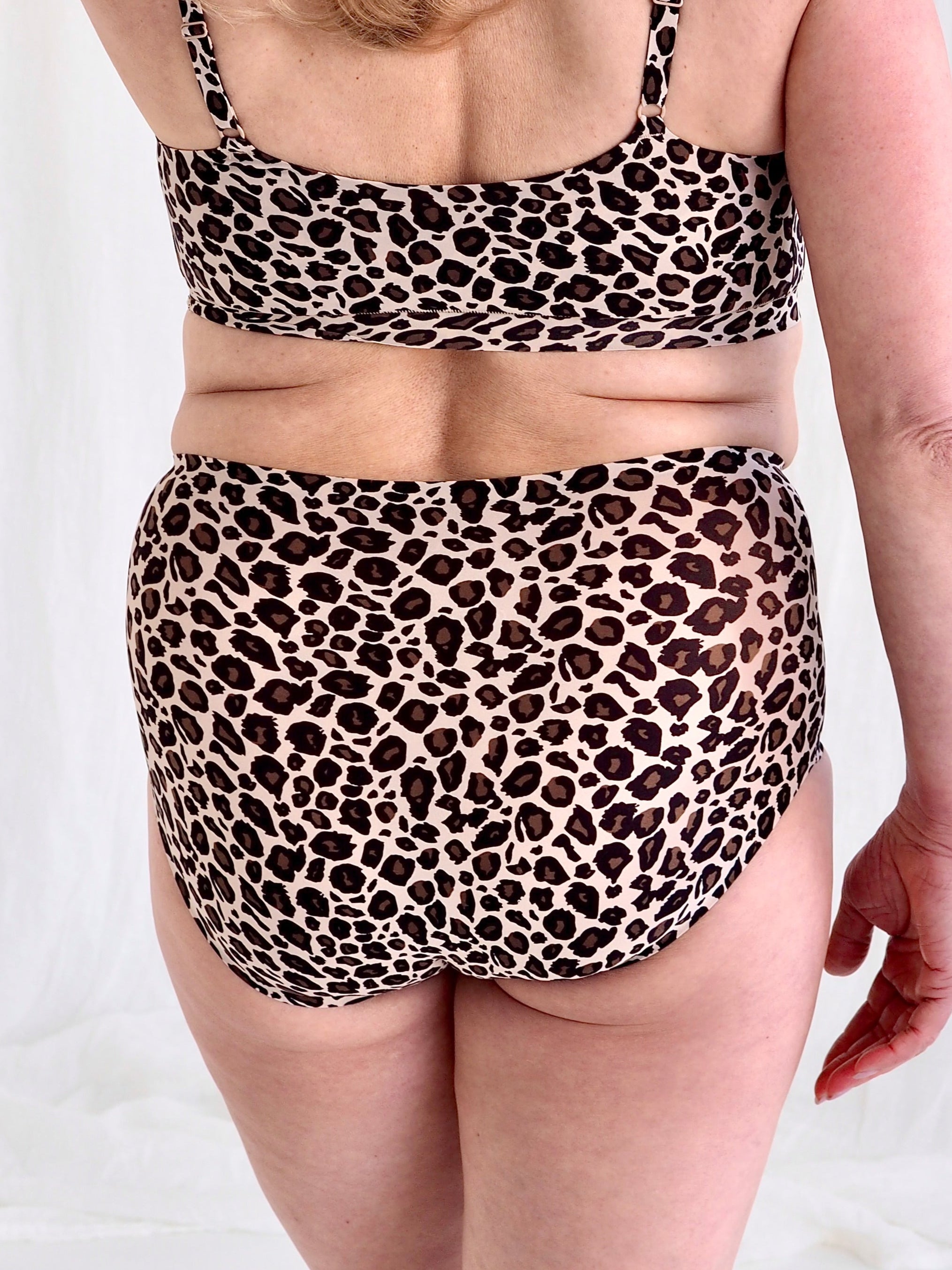 Soft stretch korkeavyötäröiset alushousut leopardi