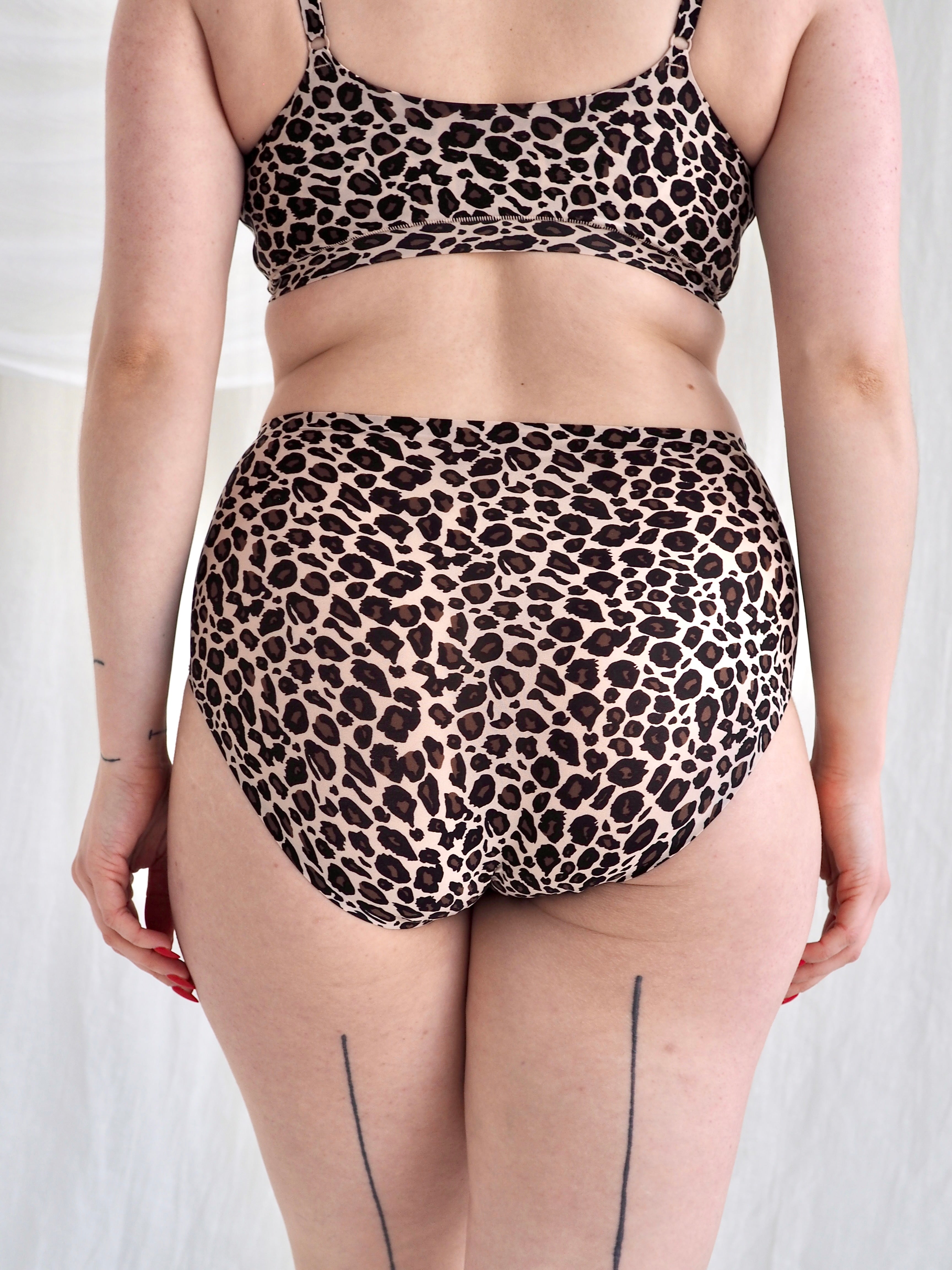 Soft stretch korkeavyötäröiset alushousut leopardi