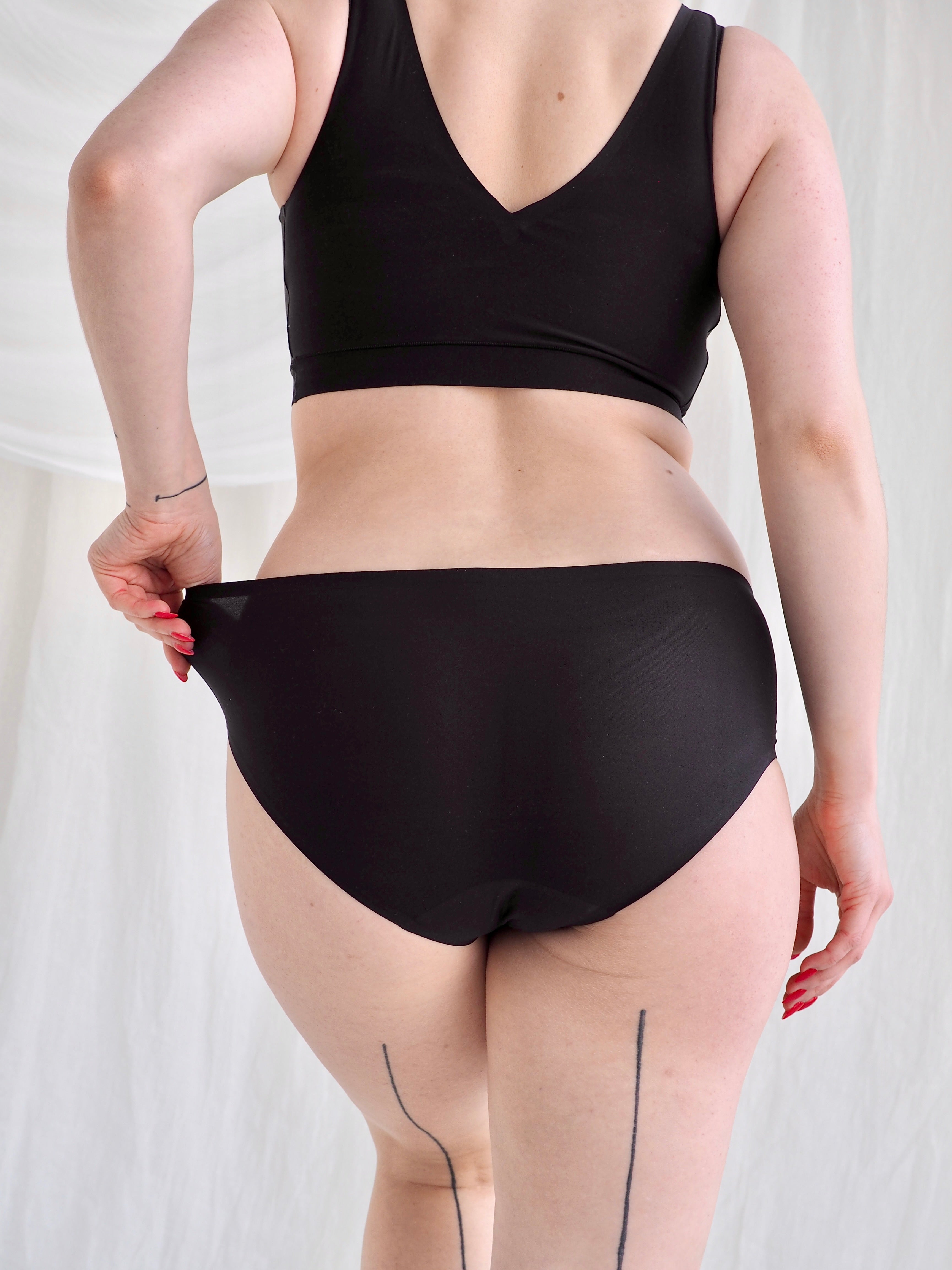 Soft Stretch hipster alushousut musta