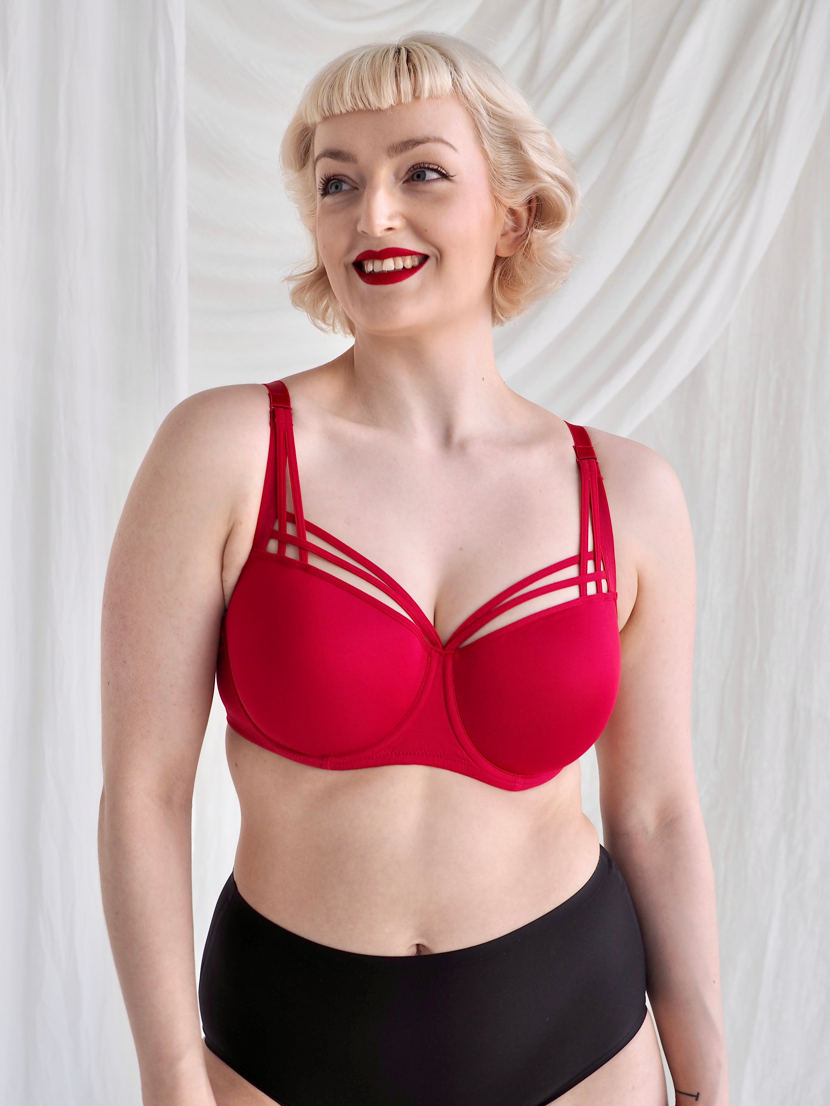 Dame de Paris Punaiset Balcony Rintaliivit