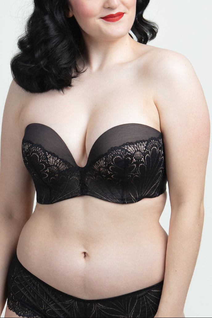 olkaimettomat rintaliivit refined glamour ultimate strapless musta wonderbra